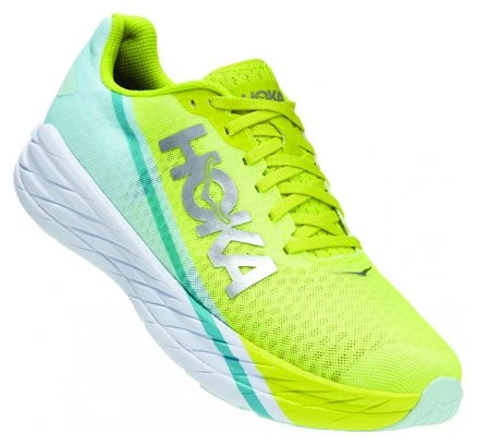 Hoka One One Rocket X Running Shoes Yellow Blue Unisex