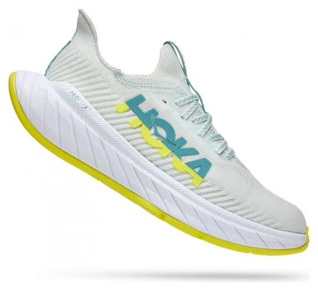 Hoka One One Carbon X 3 Running Shoes White Yellow 4 Hoka One One Carbon X 3 Running Shoes White Yellow - Afbeelding 2