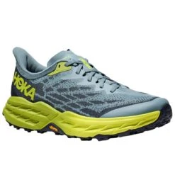 HOKA ONE ONE SPEEDGOAT 5 WIDE STONE BLUE/DARK CITRON 23 -Hoka One One 9 123929 speedgoat 5 wide stone blue dark citron 1123159 sbdct 03