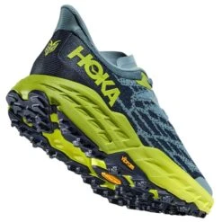 HOKA ONE ONE SPEEDGOAT 5 WIDE STONE BLUE/DARK CITRON 23 -Hoka One One 9 123929 speedgoat 5 wide stone blue dark citron 1123159 sbdct 05
