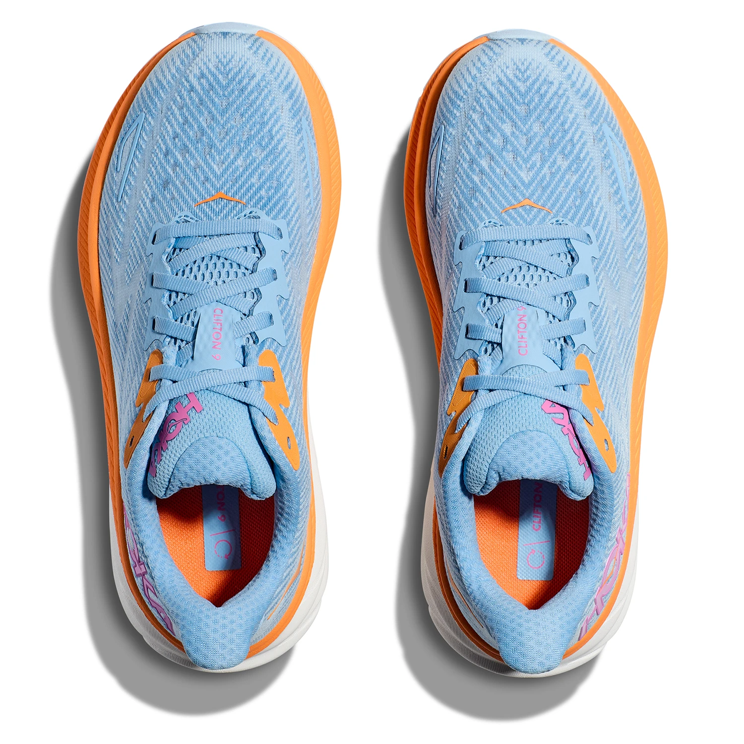Hoka One One Hoka Clifton 9 Hardloopschoenen Blauw/oranje Dames 5 Hoka One One Hoka Clifton 9 Hardloopschoenen Blauw/oranje Dames - Afbeelding 3