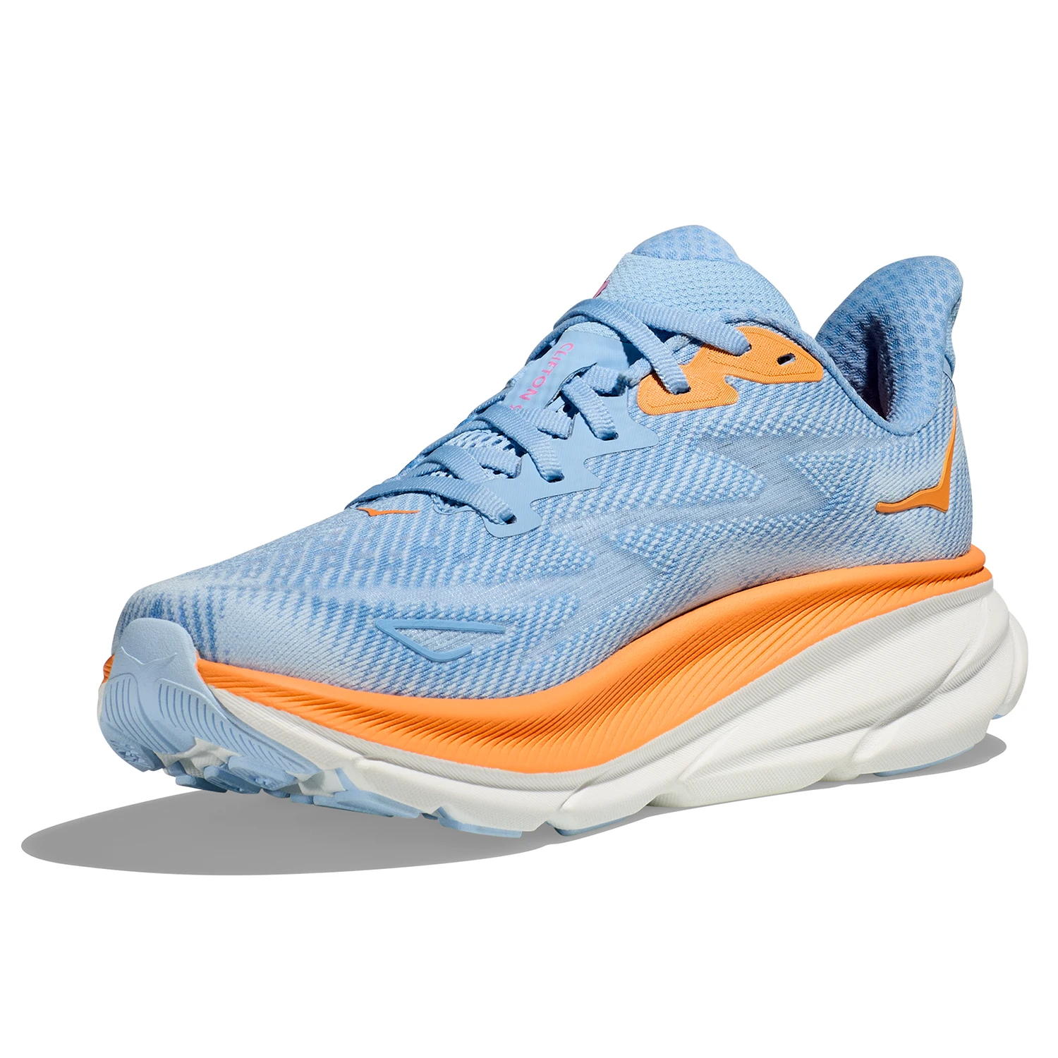 Hoka One One Hoka Clifton 9 Hardloopschoenen Blauw/oranje Dames 4 Hoka One One Hoka Clifton 9 Hardloopschoenen Blauw/oranje Dames - Afbeelding 2