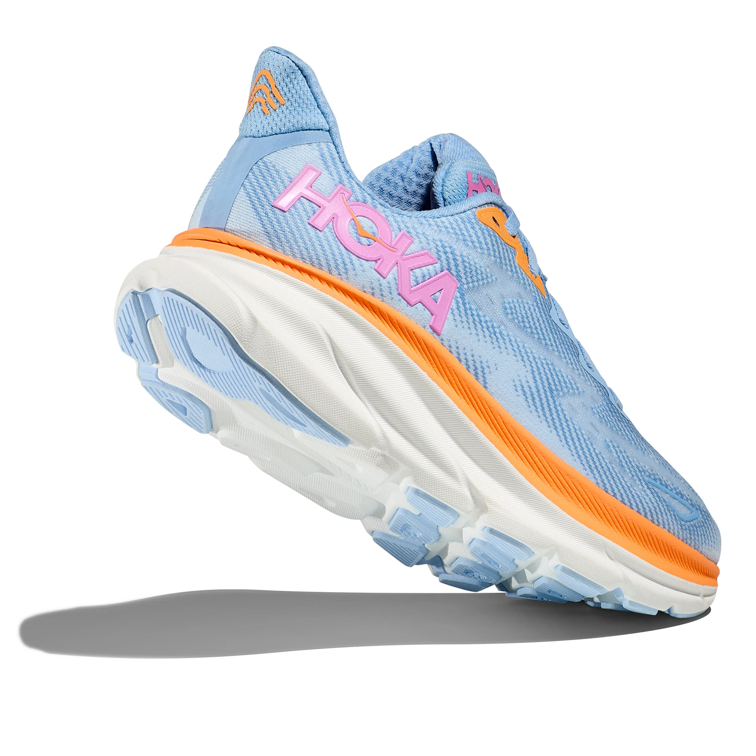 Hoka One One Hoka Clifton 9 Hardloopschoenen Blauw/oranje Dames 6 Hoka One One Hoka Clifton 9 Hardloopschoenen Blauw/oranje Dames - Afbeelding 4